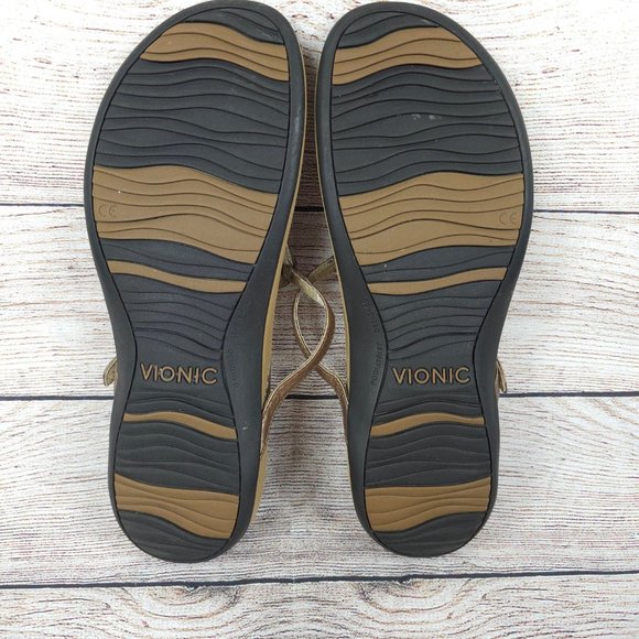 Vionic Womens Bronze 340 Karina Orthaheel Slip On Thong Sandal Size US 10 - Picture 7 of 8